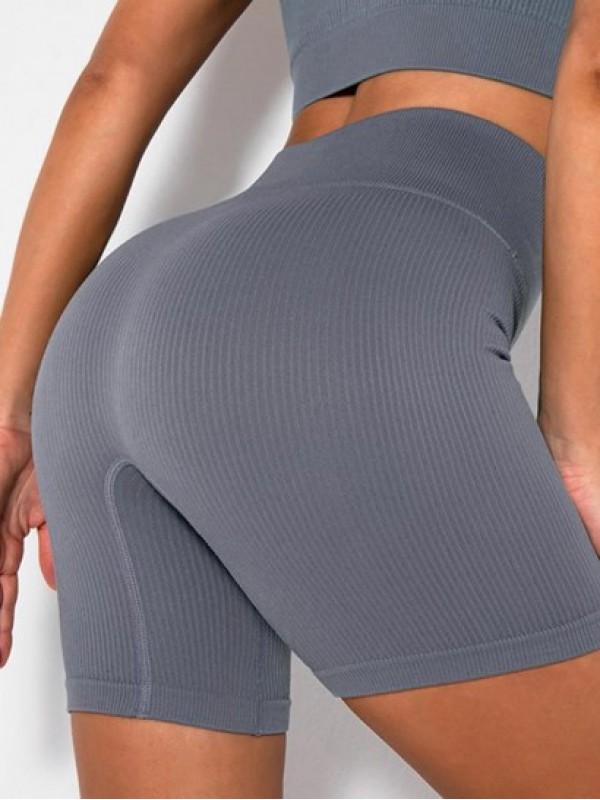 Wideband Seamless Ribbed Printed Yoga Shorts Wideband Seamless Ribbed Printed Yoga Shorts