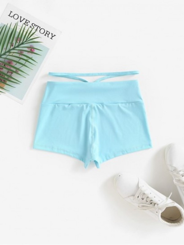 Wide Band Solid Color Sports Shorts Wide Band Solid Color Sports Shorts