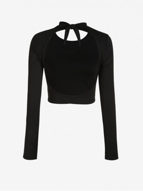 Tie Backless Perforated Sports Tee Tie Backless Perforated Sports Tee