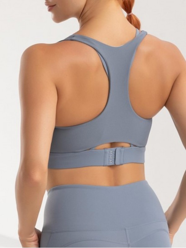 Racerback Ribbed Colorblock 2 In 1 Sports Bra Racerback Ribbed Colorblock 2 In 1 Sports Bra
