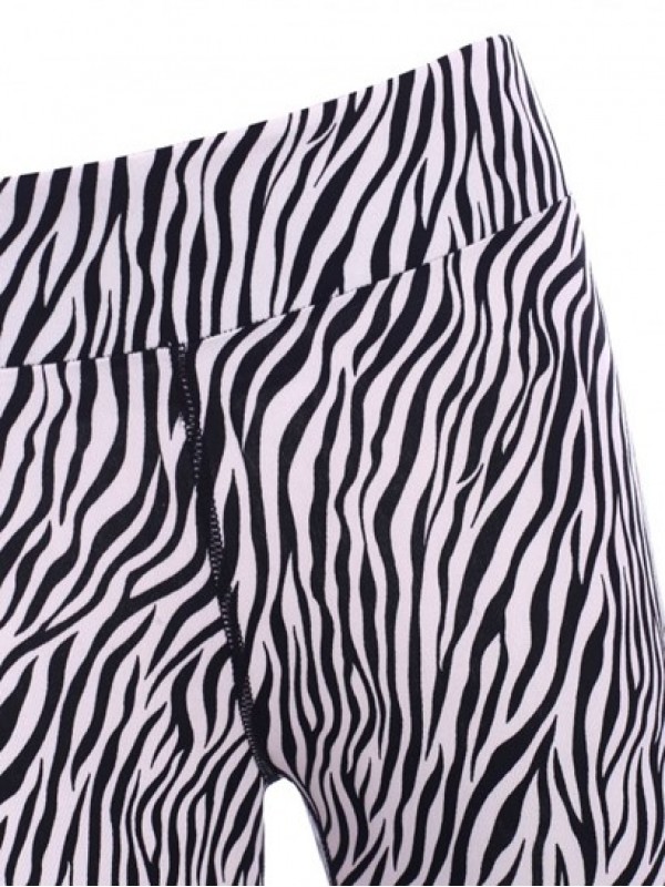 Zebra Fishnet Sheer Topstitch Ninth Leggings Zebra Fishnet Sheer Topstitch Ninth Leggings