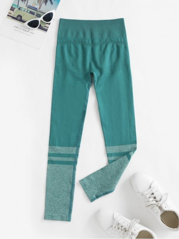Wide Waistband Striped Detail Sports Leggings Wide Waistband Striped Detail Sports Leggings