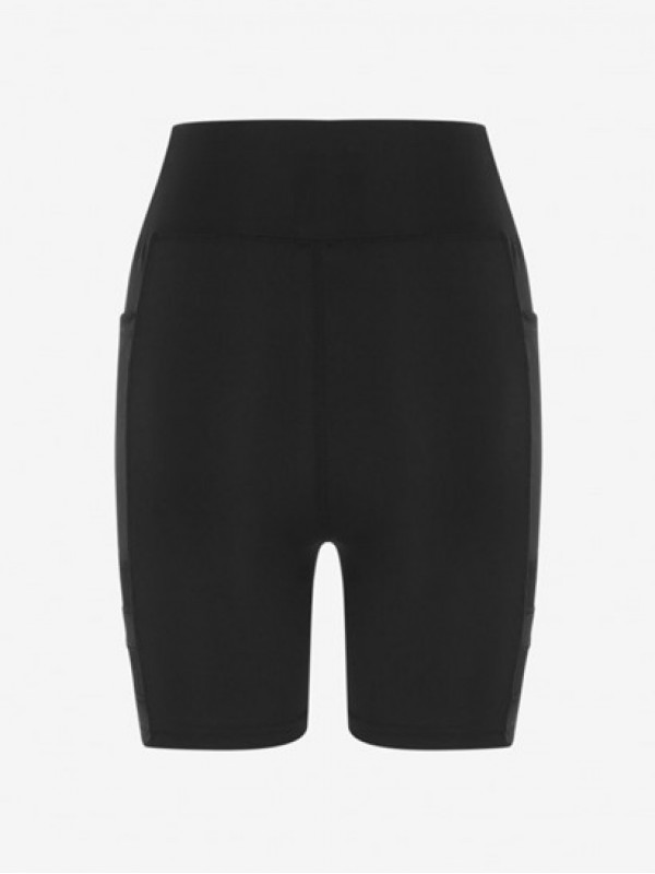 See-through Mesh Spliced Sports Shorts With Phone Pocket See-through Mesh Spliced Sports Shorts With Phone Pocket