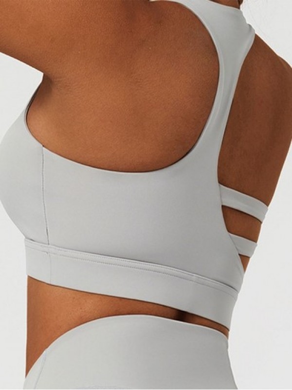 Racerback Padded Strappy Sports Bra Racerback Padded Strappy Sports Bra