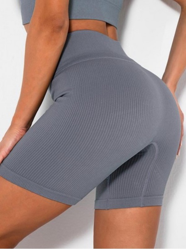 Wideband Seamless Ribbed Printed Yoga Shorts Wideband Seamless Ribbed Printed Yoga Shorts
