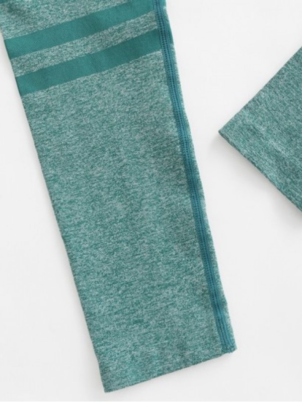 Wide Waistband Striped Detail Sports Leggings Wide Waistband Striped Detail Sports Leggings