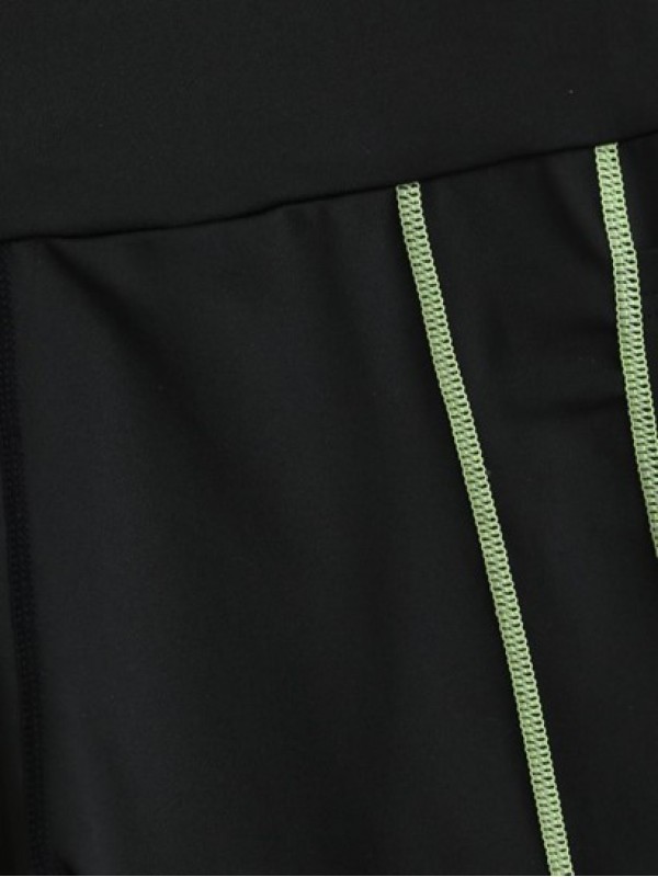Topstitching Contrast Color Sports Leggings Topstitching Contrast Color Sports Leggings