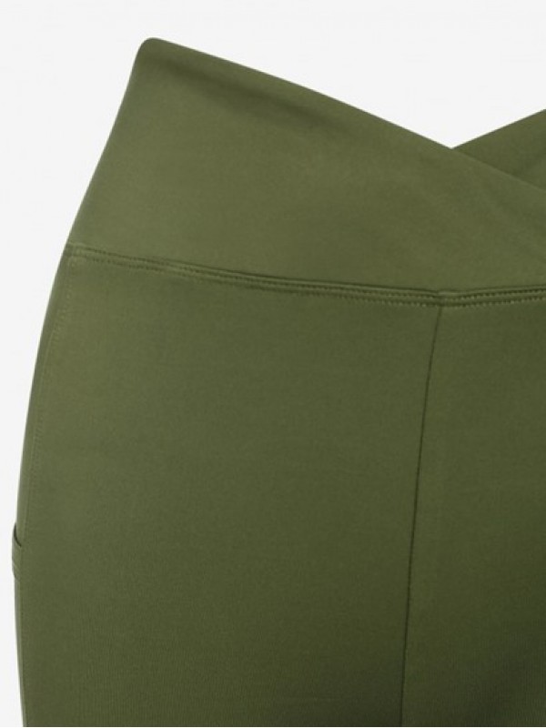 Ruched Solid V-waist Biker Shorts Ruched Solid V-waist Biker Shorts