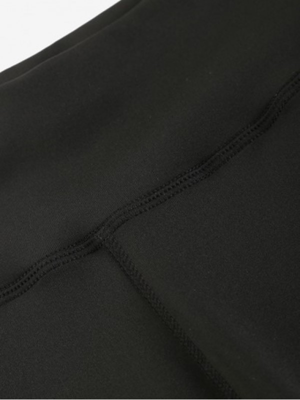 See-through Mesh Spliced Sports Capri Leggings See-through Mesh Spliced Sports Capri Leggings