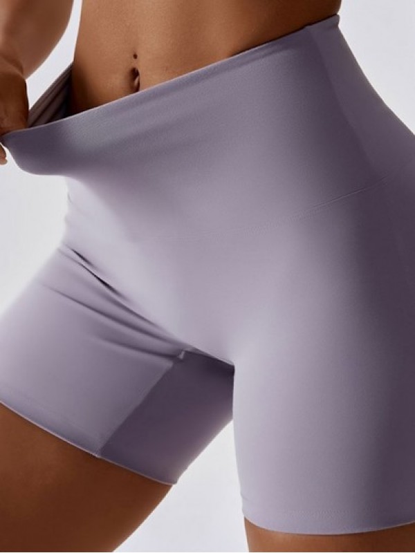 Solid Color High Waist Sports Running Shorts Solid Color High Waist Sports Running Shorts