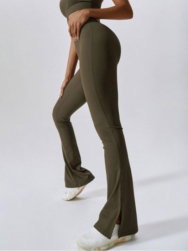 Split Hem Sports Flared Leggings Split Hem Sports Flared Leggings